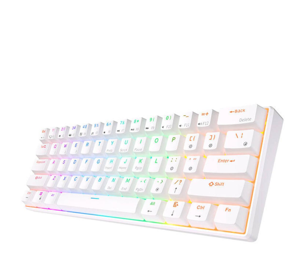Royal Kludge RK61 RGB Red switch Biała - 1289865 - zdjęcie 3